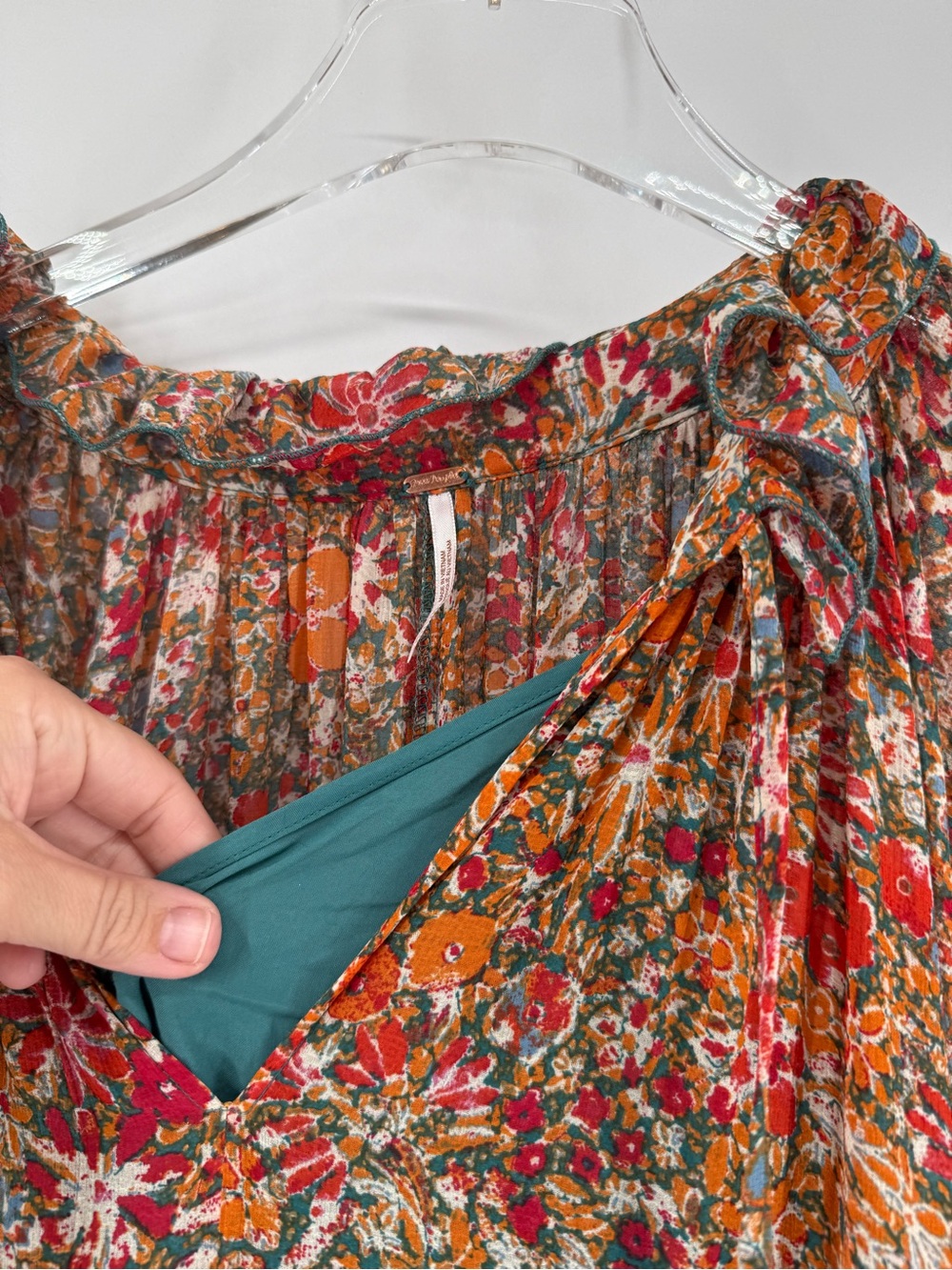 Free People Feeling Groovy Maxi Dress Size Medium Orange - Picture 6 of 7